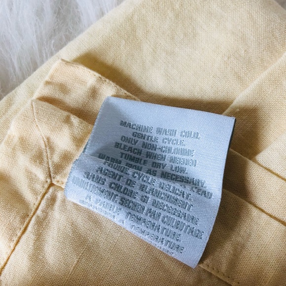 Restoration Hardware Linen Shower Curtain Yellow - Picture 4 of 5